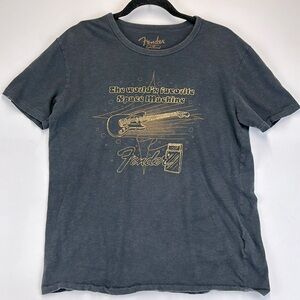LUCKY BRAND Fender The World’s Favorite Space Machine Gray Tshirt Size Medium